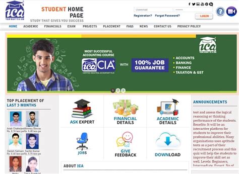 ica student portal